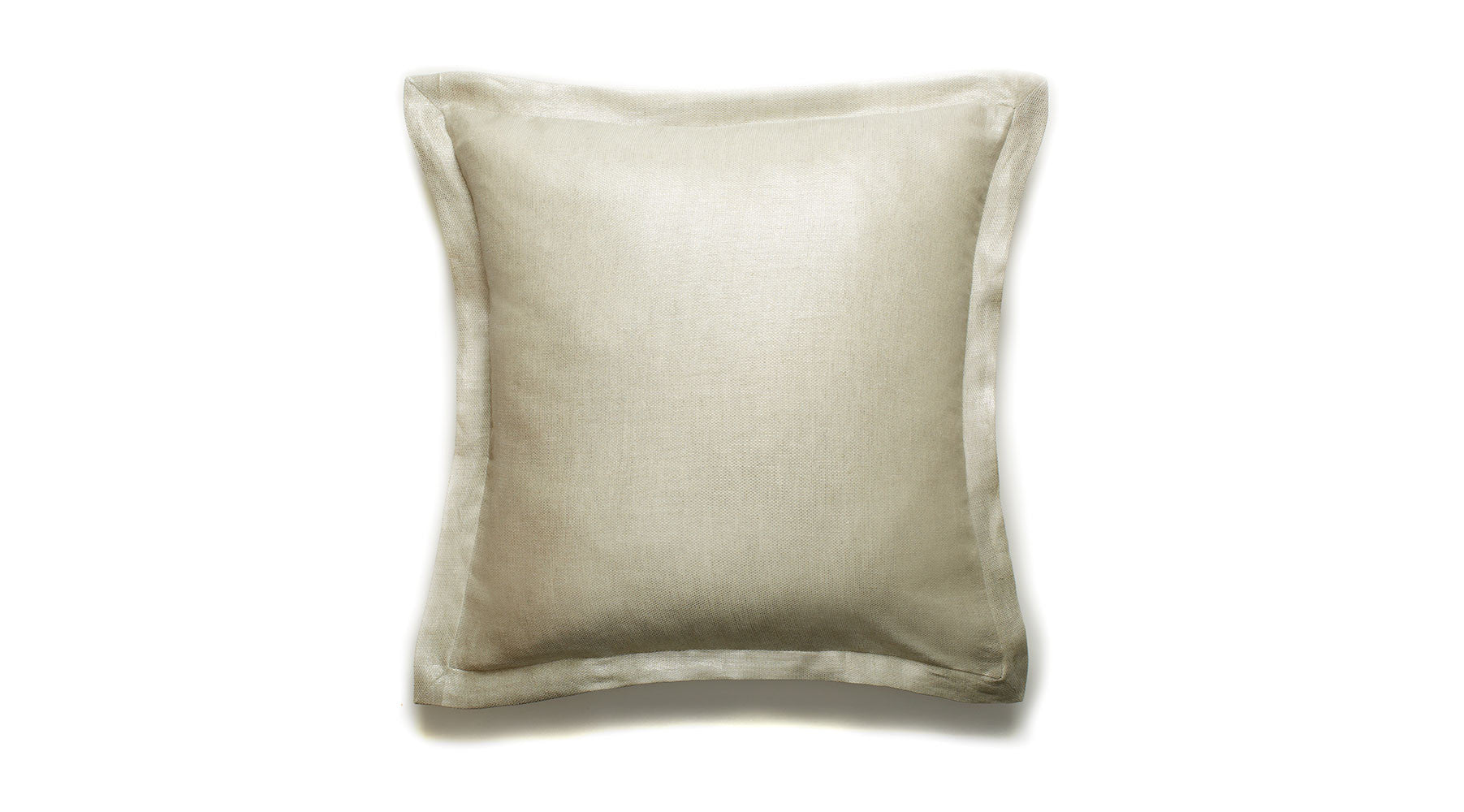 Metallic Silver Linen Euro Sham