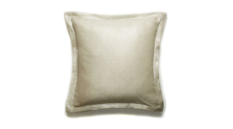 Metallic Silver Linen Euro Sham